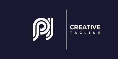 pj abstract minimalist letters Logo Monogram. vector