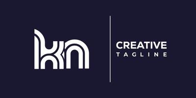 kn abstract minimalist letters Logo Monogram. vector