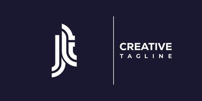 jt abstract minimalist letters Logo Monogram. vector