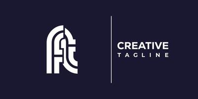 ft abstract minimalist letters Logo Monogram. vector