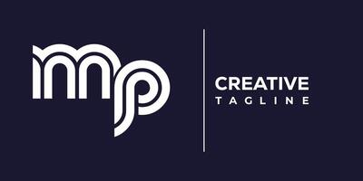 mp abstract minimalist letters Logo Monogram. vector