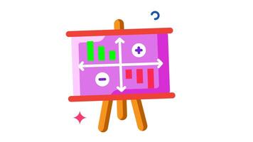Presentation Board with Charts and Graphs for Business Strategy video