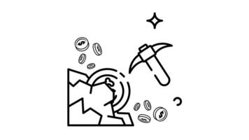 Cryptocurrency Mining Digital Gold Rush Illustration video