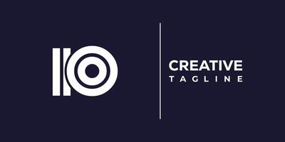 io abstract minimalist letters Logo Monogram. vector