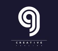 g abstract minimalist letters Logo Monogram. vector
