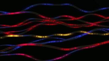 Surreal dance of colorful light waves in vibrant abstract patterns video