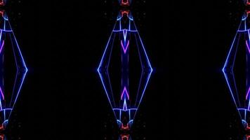Dynamic neon shapes syncing to vibrant beats for an engaging VJ performance video