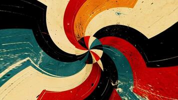 Dynamic swirl of colors in an abstract VJ loop for music rhythm enhancement video