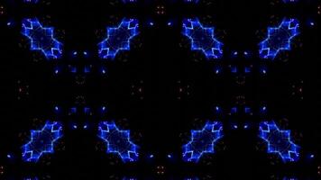 Vibrant kaleidoscopic patterns pulse with energy in an abstract music journey video