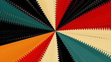 Dynamic abstract design of colorful zigzag patterns in vibrant shapes video