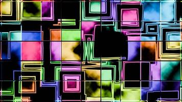 Colorful geometric patterns pulsating rhythmically in vibrant visual harmony video