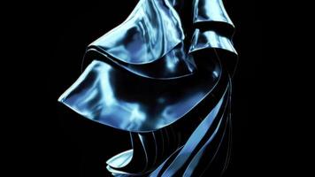 Dynamic flow of vivid blue patterns creates an endless visual loop for music video