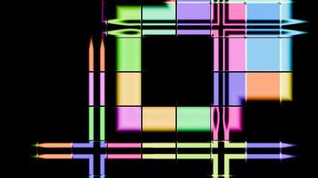 Visual delight through vibrant geometric patterns in a dynamic light display video