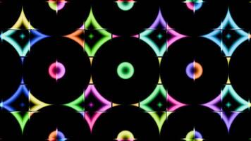 Dynamic neon patterns for an immersive VJ loop experience at night video