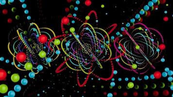 Colorful kaleidoscopic patterns create mesmerizing VJ loop for music events video