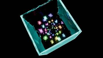 Captivating kaleidoscope cube dance for dynamic music visualizations video