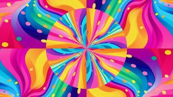 Colorful swirling patterns create vibrant visuals for music experiences video