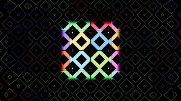 Vibrant geometric patterns offer a captivating visual for music fans video