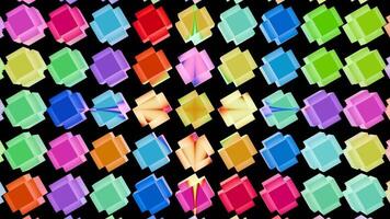 colorida geométrico padrões crio dinâmico visual efeitos para música experiências video