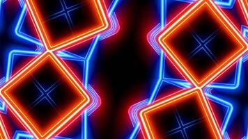 Dynamic neon shapes creating vibrant patterns for immersive music experiences video