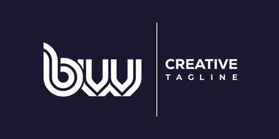 bw abstract minimalist letters Logo Monogram. vector