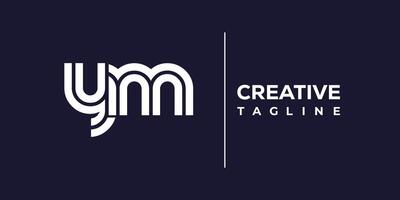 ym abstract minimalist letters Logo Monogram. vector