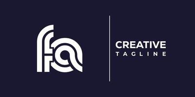 fa abstract minimalist letters Logo Monogram. vector