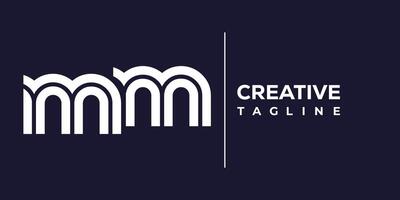 mm abstract minimalist letters Logo Monogram. vector