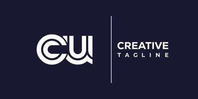 cu abstract minimalist letters Logo Monogram. vector