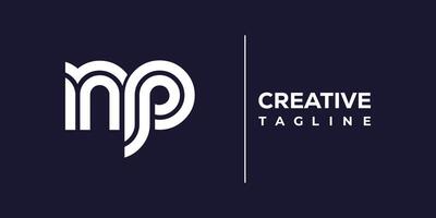 np abstract minimalist letters Logo Monogram. vector