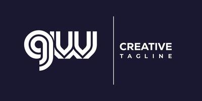 gw abstract minimalist letters Logo Monogram. vector
