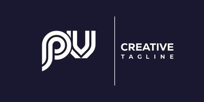 pv abstract minimalist letters Logo Monogram. vector