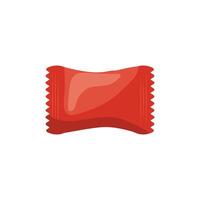 Candy plastic wrapping mock-up isolated, sweets and food concept vector