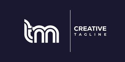 tm abstract minimalist letters Logo Monogram. vector