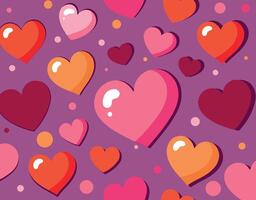 Vibrant Hearts Pattern With Dots vector