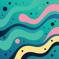 A Playful Abstract Design With Waves vector