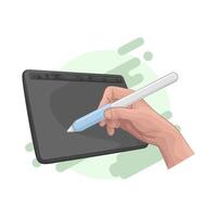 draw using a stylus pen vector