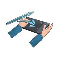 illustration of Digital Sketchpad for Artists vector