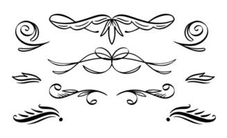 vintage text calligraphic boarders vector