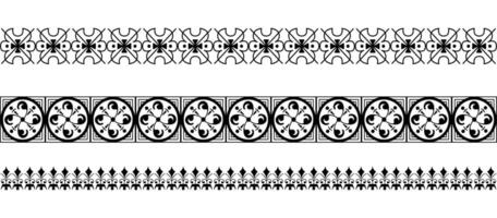Ethnic set of Pattern Brushes plus decor elements. vector