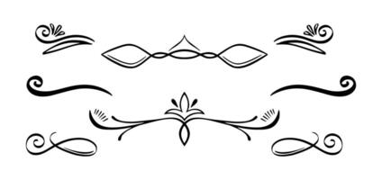 borders and corners with ornate swirls vector