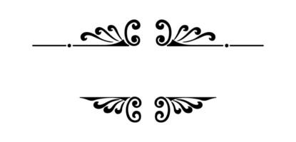 Set of Calligraphic frames, page divider on black colour vector