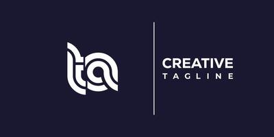 ta abstract minimalist letters Logo Monogram. vector