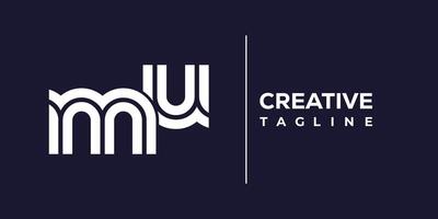 mu abstract minimalist letters Logo Monogram. vector