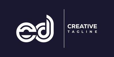 ed abstract minimalist letters Logo Monogram. vector