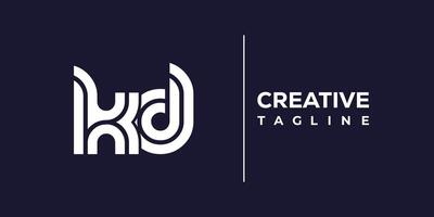 kd abstract minimalist letters Logo Monogram. vector