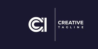 ci abstract minimalist letters Logo Monogram. vector