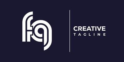 fq abstract minimalist letters Logo Monogram. vector