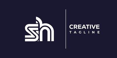 sh abstract minimalist letters Logo Monogram. vector