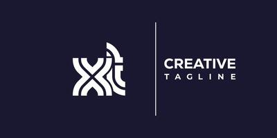 xt abstract minimalist letters Logo Monogram. vector